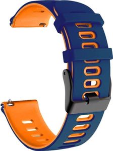 Sport Ersatz Armband für Honor Magic Watch 2 42mm Silikon Band Loop, Farbe:Dunkelblau Orange