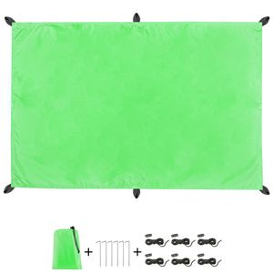 Sonnensegel PES UPF outdoor Rechteck 2x3 grün Polyester Thermobeschichtung silber Spannseile Her