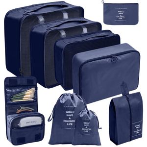 9er-Set Koffer Organizer Set,Packing Cubes für Kleidung,für Koffer Packtaschen