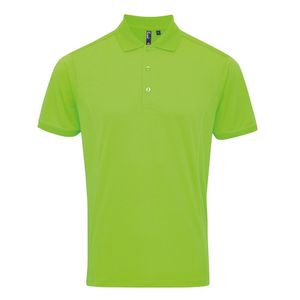 Premier - Pánske polo tričko "Coolchecker" PC5596 (M) (neónovo zelená)