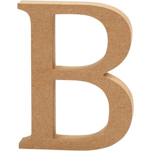 Buchstabe, B, H 13 cm, Stärke: 2 cm, MDF, 1Stck