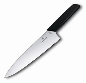 VICTORINOX Tranchiermesser Swiss Modern Kochmesser extra breit Messer Schwarz 6.9013.20B