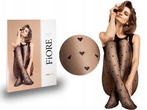Fiore - Love Potion - Jemné punčochové kalhoty Hearts Patterned Tights 15 DEN Glamour - černá - 3