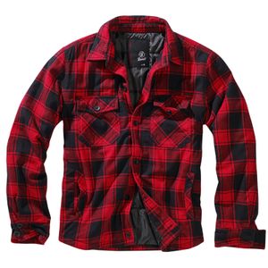 Brandit Jacke Lumberjacket in Red/Black-XL