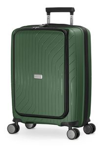 HAUPTSTADTKOFFER - TXL - Handgepäck Hartschalen-Koffer Trolley Laptopfach Kabinenkoffer für Laptop, TSA, 4 Rollen, 55 cm, 40 Liter,Dunkelgrün