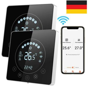 2x Digital LCD Raumthermostat Thermostat Wandthermostat Unterputz Fußbodenheizung Infrarotheizung Innenthermometer