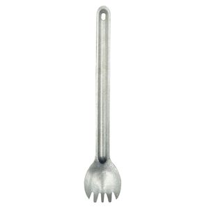 Göffel-Utensilien, hitzebeständig, rostfrei, Geschirr, Picknick, Outdoor-Aktivitäten, Göffel, Camping-Utensilien für Reisen, silberfarben, runder Typ