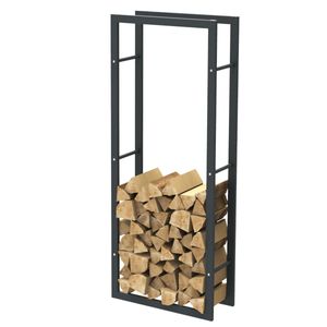 Bc-elec - HHWPF0004 Holzablage aus schwarzem Stahl 150*60*25CM, Rack für Brennholz, Kaminholzablage.