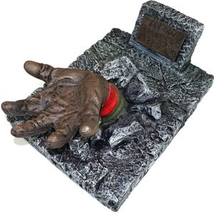 Freddy Krüger Grabstein mit Hand (Halloween Tisch Dekoration - Candy Bowl)