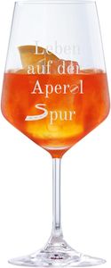 Spiegelau Style Aperol Glas 630ml mit Gravur Leben auf der Aperolspur