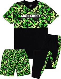Minecraft - Schlafanzug mit Shorts für Kinder NS7115 (158-164) (Schwarz/Grün) Minecraft - Schlafanzug mit Shorts für Kinder NS7115 (158-164) (Schwarz/Grün)