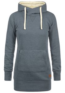 BLEND SHE Jenny Damen Langer Kapuzenpullover Hoodie Longpullover mit Kapuze