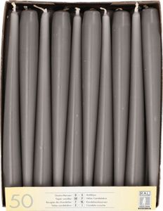 STARPAK Leuchterkerzen 22 mm grau 50er Pack