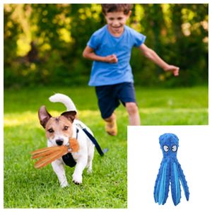 Quietschende Hundespielzeug Blau Krake Hundespielzeug,keine Füllung,Plüschspielzeug für Hunde,Sicher Kauspielzeug für Hunde