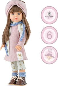 Lalka Ronja 40 cm z długimi brązowymi włosami i winylowym korpusem dla dzieci