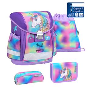 Belmil Schulranzen Set Mädchen Regenbogen Einhorn "Rainbow Color" 1.Klasse Einschulung Grundschule CLASSY 2024