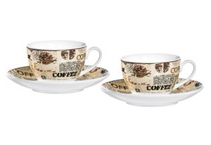 Ritzenhoff & Breker Cappuccino-Set CREMA 4-teilig aus Porzellan