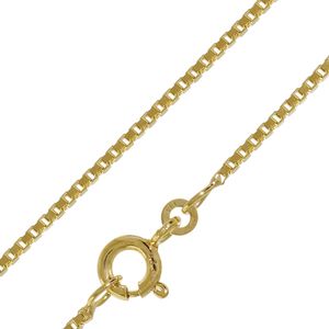 trendor 41635 Halskette 333 Gold Venezia für Damen und Herren, Breite 1,2 mm, 50 cm