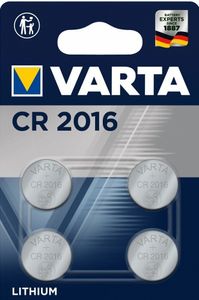 VARTA Knopfzelle Electronics Lithium CR2016 3V 1BLI=4Stk 6016101404