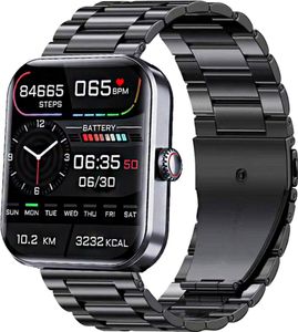 INF Smartwatch mit Herzfrequenz, Schlafmonitor, Körpertemperatur, 50 Sportmodi Schwarz INF Smartwatch mit Herzfrequenz, Schlafmonitor, Körpertemperatur, 50 Sportmodi Schwarz