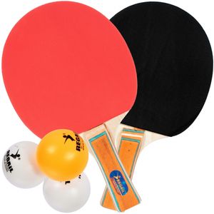 MalPlay Tischtennisschläger Set mit 3 Bälle, Tischtennis für Amateure & Anfänger