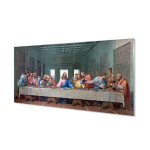 Glasbilder 100x50 Wandkunst Art letzter Abendmahl
