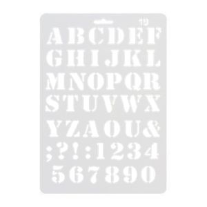 Englische Alphabetnummer DIY Scrapbook Zeichnungsvorlage messen Herrscher Schablone- Weiß 19
