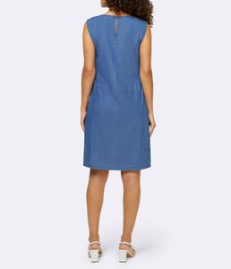 LINEA TESINI Damen Designer-Jeanskleid, blue-used, Größe:34