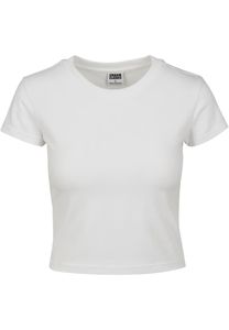 Urban Classics Female Shirt Ladies Stretch Jersey Cropped Tee White-S