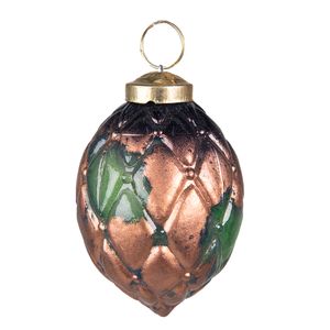 Clayre & Eef Weihnachtskugel Ø 7 cm Grün Glas