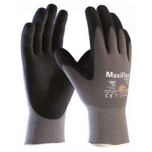 1 Paar Maxiflex Ultimate Nylon-Strickhandschuhe grau/schwarz, ATG 34-874 Größe 10