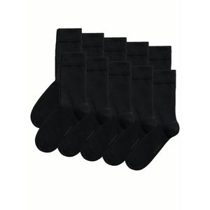 BJÖRN BORG Herren Socken 10er Pack - Essential Ankle Sock, Strümpfe, Socken, Baumwolle, einfarbig Schwarz 41-45