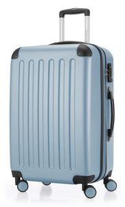 HAUPTSTADTKOFFER - Spree - Mittelgroßer Trolley mit Erweiterung, Hardshell Suitcase ABS, 65 cm, TSA, 74 Liter,Pool blau