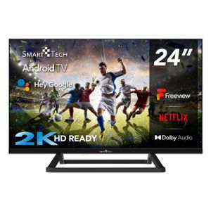 Smart Tech 24HA20V3CUK, 24-Zoll-HD-LED-Fernseher mit Android, YouTube, Netflix, Video, Disney+