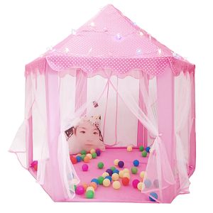 Spielzelt Kinderzelt Babyzelt Spielhaus Prinzessinzelt Kids Tent Rosa Φ140cm