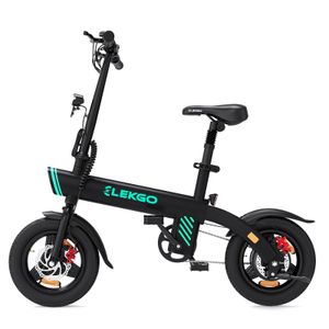 ELEKGO E-Bike 14 Zoll Elektrofahrrad mit 280,8Wh Akku City E bike maximal 40km, 1 Gang, Mit Pumpe, Schloss), max. 25km/h für Erwachsene