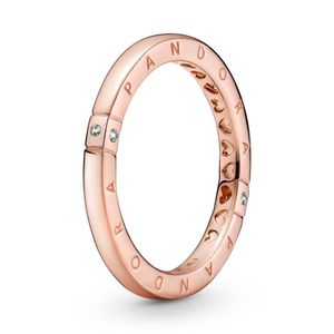 Pandora Ring 189482C01 Logo Heart  14k rosegold plattiert 17-19mm  17