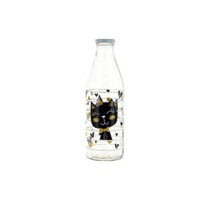 Glas-Milchflasche Golden Cat 1000 ml