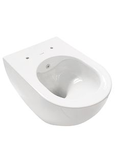 Creavit Design RimOff Hänge WC mit Taharet/Bidet/Dusch-WC Funktion Weiß
