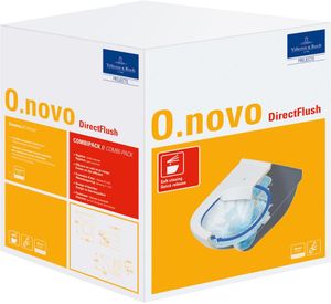 Villeroy & Boch Combi-Pack DirectFlush O.NOVO inkl. Wand-WC tief DirectFlush und WC-Sitz weiß