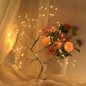 LED Baum Lichter, LED Lichterbaum, Baum Licht Warmweiß Verstellbare Äste, 108 LED Dekobaum Belichtet Baumbeleuchtung Innen Deko, USB/Batteriebetrieben