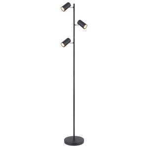 Globo Lighting Stehleuchte Metall schwarz matt, Metall schwarz matt, LxBxH: 250x230x1540mm, Kabellänge 1800mm, exkl. 3x GU10 LED 5W 230V