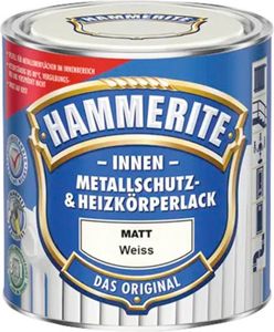 Hammerite Innen Weiß Matt Weiß 500ml   Metallschutz- & Heizkörperlack