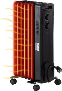 STAHLMANN Ölradiator ZR17 1500 Watt, Elektroheizung Energiesparend bis 30 qm Fläche, Heizung Elektrisch mit Thermostat und 3 Heizstufen, Elektrisches Heizgerät, Electric Heater Schwarz STAHLMANN Ölradiator ZR17 1500 Watt, Elektroheizung Energiesparend bis 30 qm Fläche, Heizung Elektrisch mit Thermostat und 3 Heizstufen, Elektrisches Heizgerät, Electric Heater Schwarz