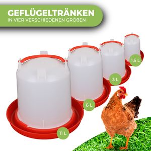 Hühnertränke Geflügeltränke in verschiedenen Größen V4: 11 Liter
