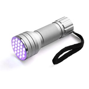 UV Taschenlampe 21 LEDs Schwarzlicht Handlampe Haustiere Flecken Urin Detektor Geldscheinprüfer Lampe