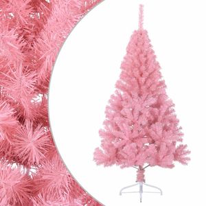 vidaXL Künstlicher Halb-Weihnachtsbaum mit Ständer Rosa 150 cm PVC