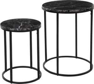 Dvoudílná sada odkládacích stolků H&S Collection Black
