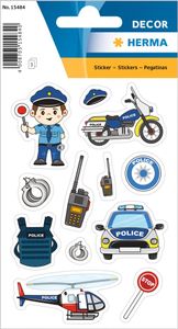 HERMA Sticker DECOR "Polizei" aus Papier 3 Blatt à 12 Sticker