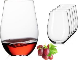 IMPERIAL Moderne Weingläser ohne Stiel Rotweingläser 660ml Set 6-Teilig "Havanna" Weinglas aus Glas Spülmaschinenfest